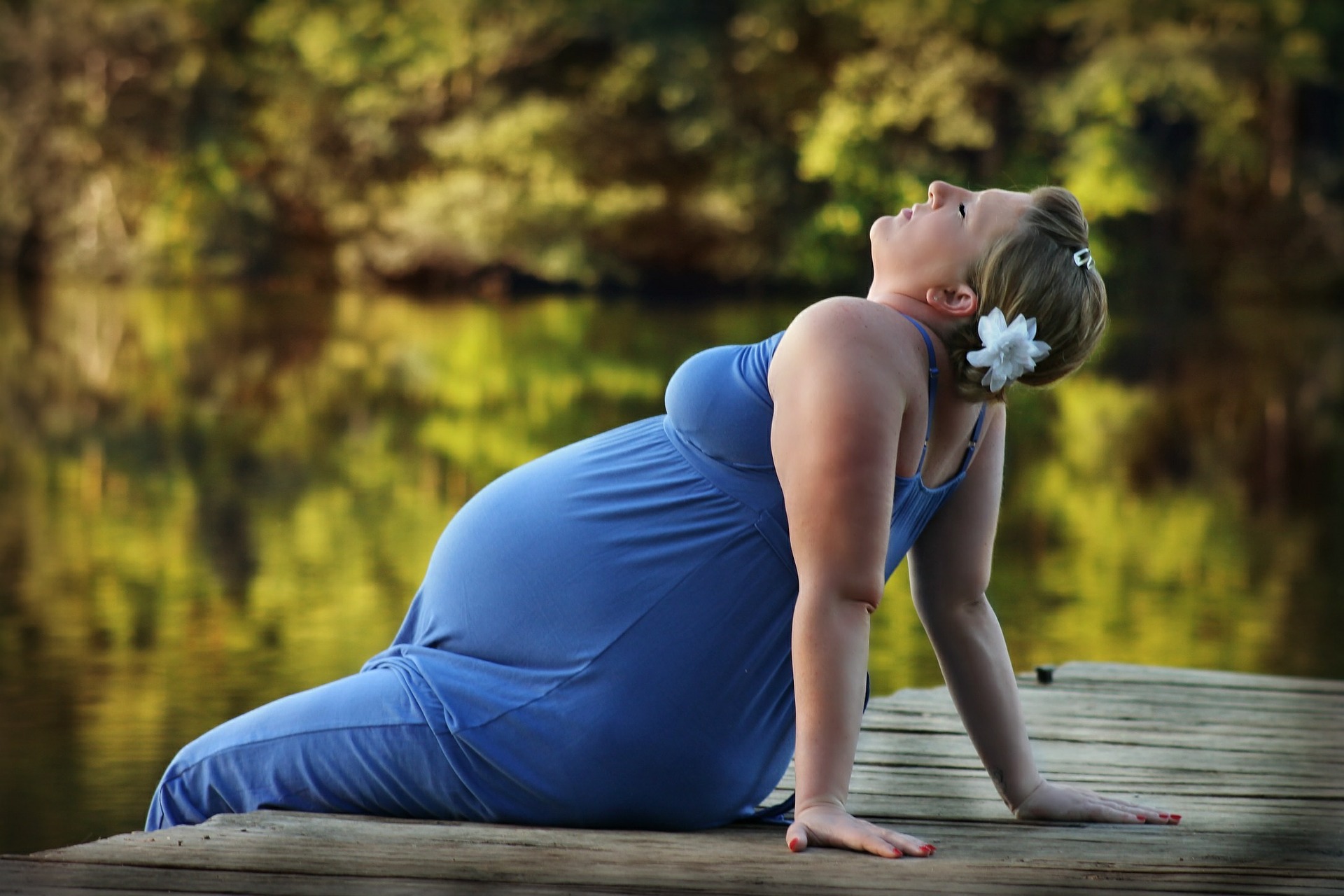 kobieta w ciąży relaks